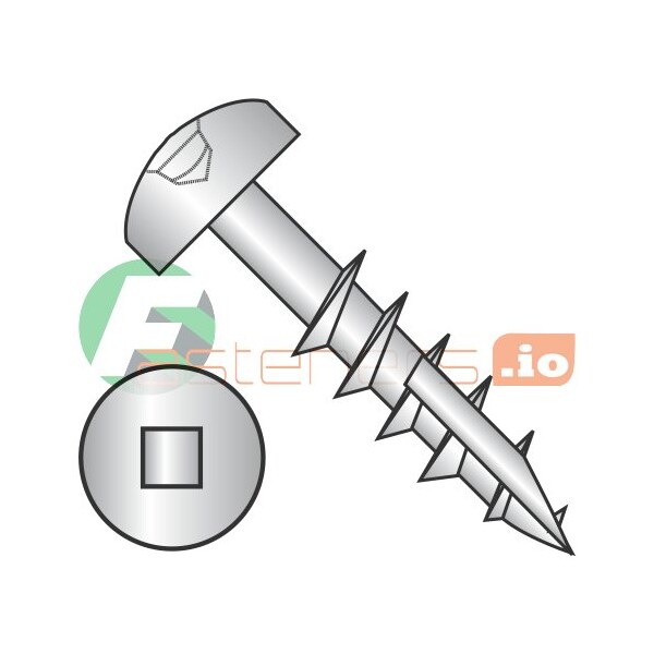 Newport Fasteners Wood Screw, #7, 1-1/2 in, Zinc Plated Steel Pan Head Square Drive, 3500 PK 215445 - main